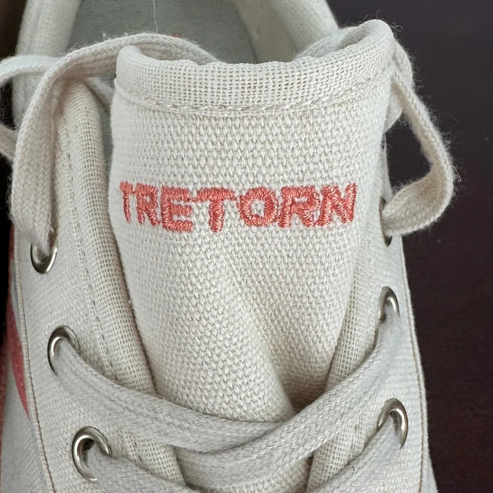 Tretorn Nylite Jute Platform Espadrille Sneakers Cream Coral Teal Women 7.5